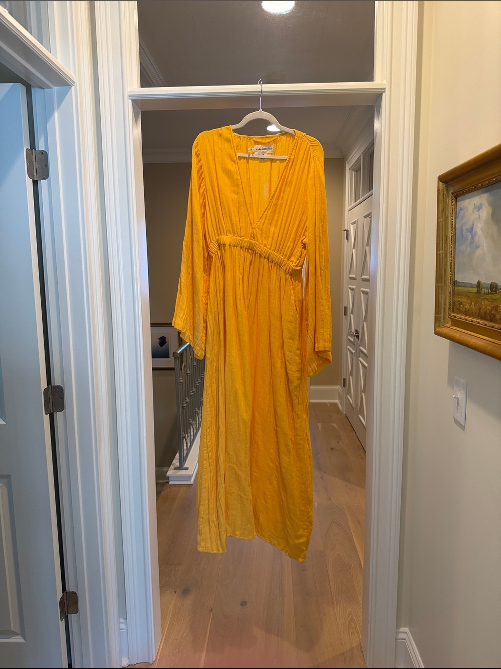 Mara Hoffman Yellow V-Neck Maxi Dress